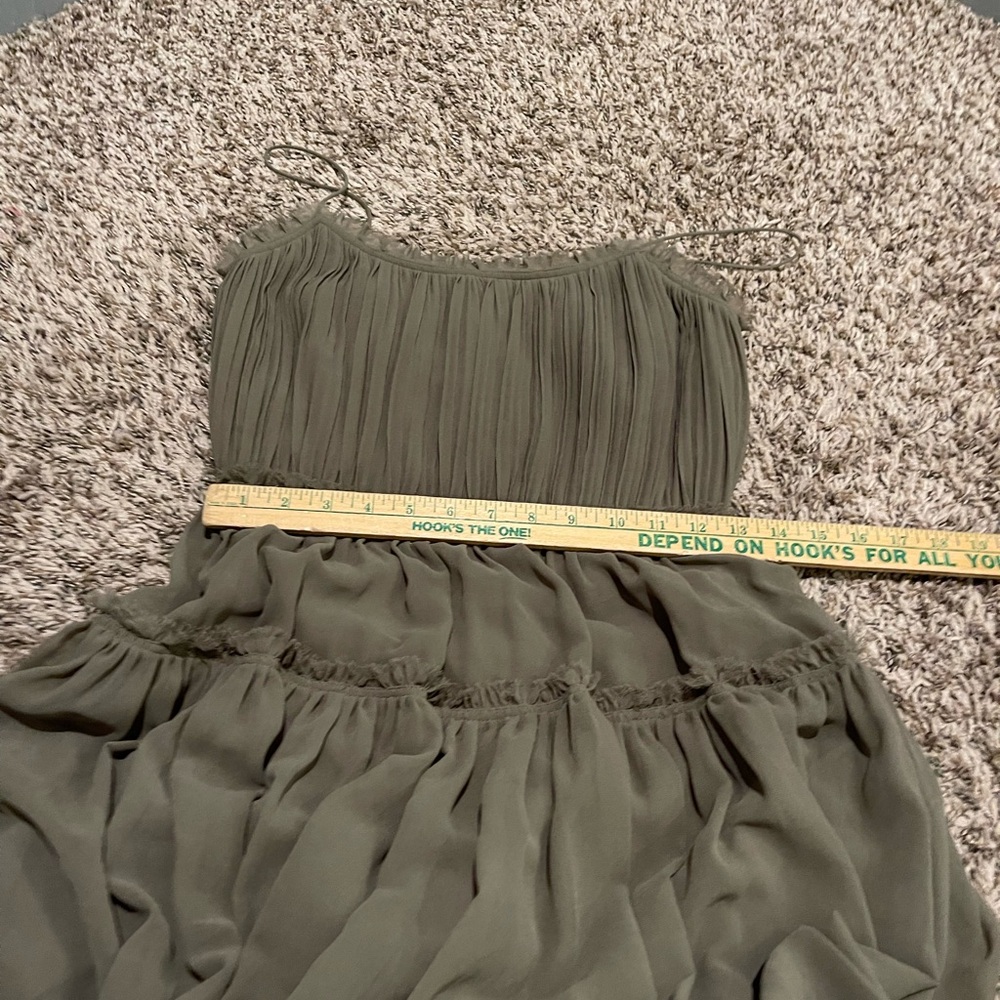 Banana republic olive ruched green midi dress - Picture 5 of 7